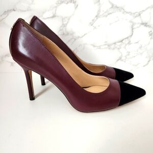 NWOB Lauren Ralph Lauren | Lindella Leather Black Velvet Cap Toe Pumps - Size 8